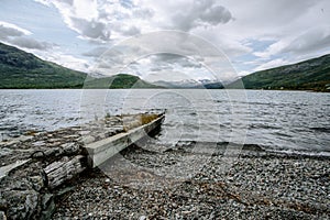 Pier gjende lake in norway jotunheimen nasjonalpark