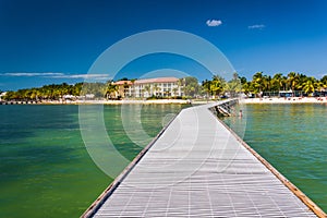 Pier in the Gulf of Mexico in Key West, Florida.