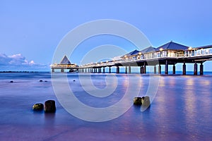 pier of Heringsdorf at night