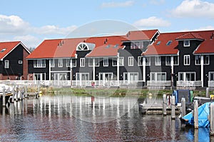 Pier houses in the Reitdiephaven