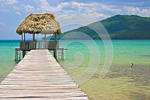 Pier Hut, Guatemala, Central America photo