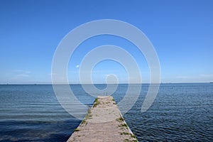 Pier At The IJselmeer The Netherlands 6-8-2020