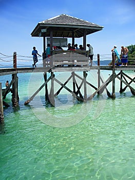 Pier, islands near Kota Kinabalu