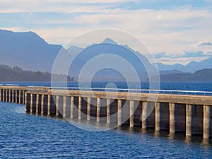 Pier on lake