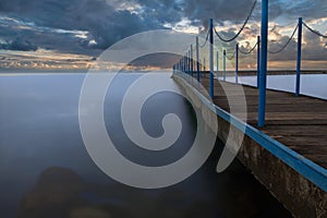 Pier at Lake Balaton in Siofok photo