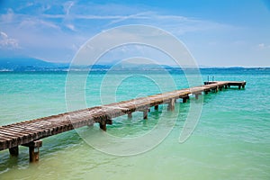 Pier at the lake Garda