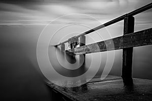 Pier at lake konstanz long time exposure