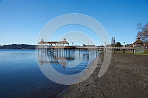 Pier on Lake Llanquihue photo