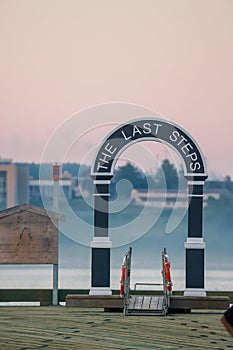 Pier of the Last Steps Memorial Arch to remember thousands of Canadian men and women Veterans, HALIFAX, NOVA SCOTIA, CANADA