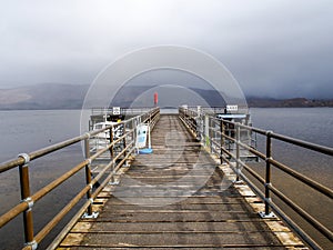 Pier at Luss village, Scotland, UK