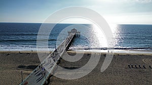 Pier at Manhattan beach - drone