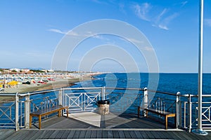 The pier at Marina di Pietrasanta, Tuscan Riviera, Tuscany, Ital