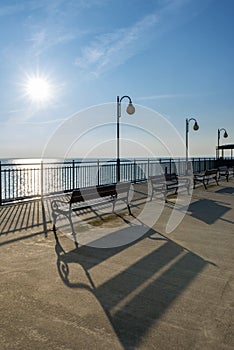 Pier in Miedzyzdroje, north Poland