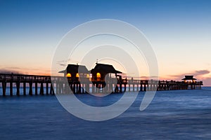 Pier of Naples at twilight