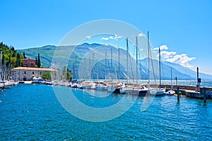 Pier near Lake Garda. Riva del Garda, Italy.