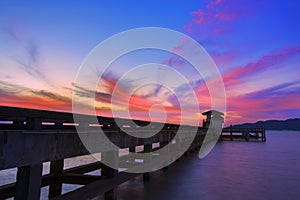 Pier at night