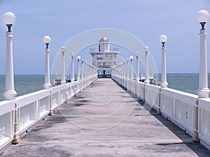 Pier with observation tower photo