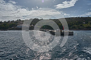 Pier on the Ons Islands in the National Park in Galicia, Spain photo