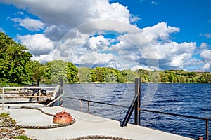 The pier at Parke's Castle in County Leitrim, Ireland