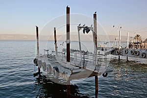 Pier (pier) on the waterfront Tiberias