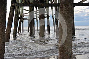The pier pilings must hold up for years against the endless wave action and summer storms