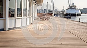 Pier reception: Event venue, dockside welcoming gathering.AI Generated