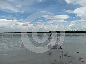 Pier Rio Lagartos, Yucatan, Mexico.