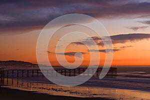 Pier in San Diego at Sunset