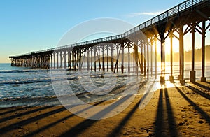 Pier in San Simeon, California, near Hearst Castle, USA photo