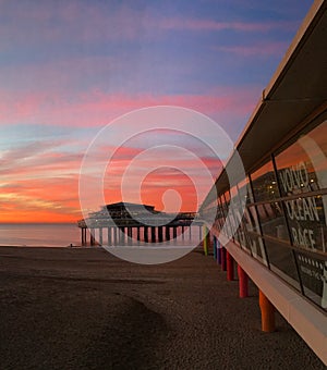 Pier of Scheveningen at sunset