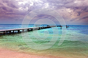 Pier in the sea