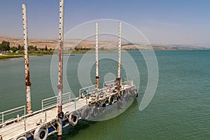 The pier of the Sea of Galilee, Israel photo