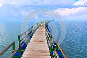 Pier sea landscape perspective