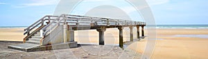 Pier sea panorama normandie bridge landing ship dock