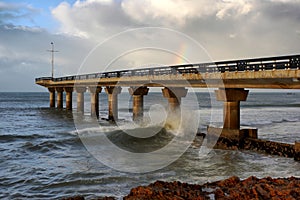 Pier, Sea and Rainbow