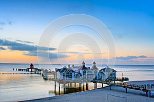 The pier of Sellin at dusk