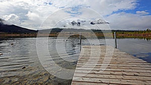 The pier and Sundance peak