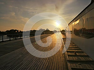 Pier sunset