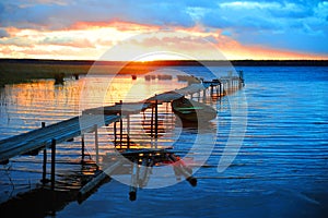 Pier at sunset