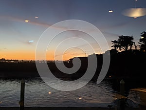 Pier Sunset above the water