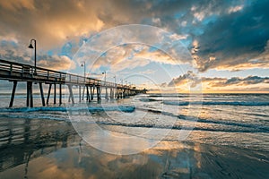 The pier at sunset, in Imperial Beach, near San Diego, California