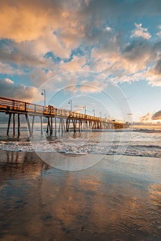 The pier at sunset, in Imperial Beach, near San Diego, California