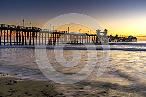 Pier at Sunset, Oceanside California photo