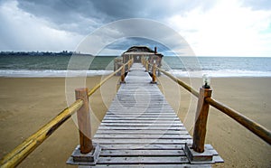 Pier towards Maputo bay