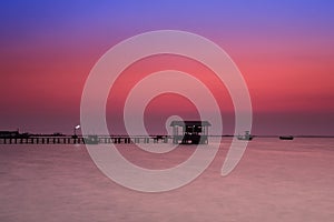 Pier in twilight