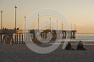 Pier at Venice Beach California at Sunset