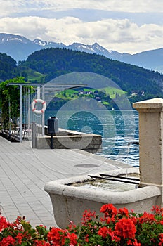 Pier in Vitznau, Switzerland