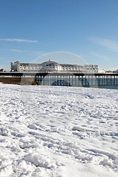 Pier winter snow brighton