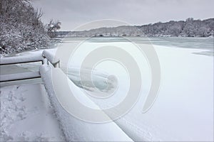 Pierce Lake Snowfall - Illinois