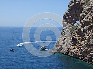 Pierced rock at Sa Foradada, Majorca photo